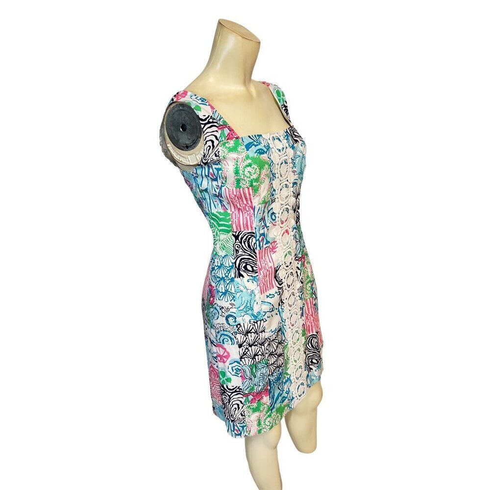 Lilly Pulitzer Idi Shift Patchwork Dress Size 0 - image 4
